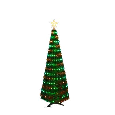 China RGB Color Changing 32 Patterns Wholesale Retail Home Decoration 4ft 6ft RGB Artificial Color Changing Christmas Tree for sale