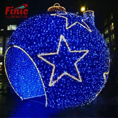 China Commercial Use Ip65 3D Large Decorative Luminous Decorative String Ball Holiday Christmas Christmas Mall Mall Led Holiday Pattern Light for sale