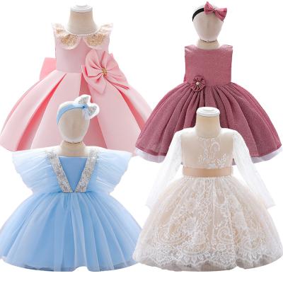 China Beautiful Viable Baptism Dress High Quality Baby Princess Flower Dress Fairy Puffy Dresses for sale