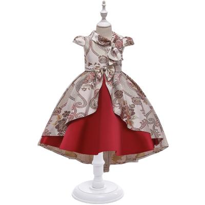 China Viable Baby Children's Dress Little Girl's Clothing Tow Skirt For Birthday Ball Gown T5188 for sale