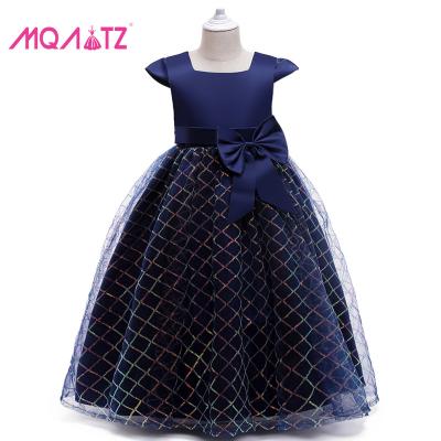 China MQATZ 2022 New Design Anti-static Girls Elegant Child Dress Dresses Kids Wedding Princess Ball Gown With Bow for sale