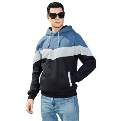 China 2022 New Arrival Europe Size Men Patchwork Long Sleeve Viable Hooded Sweatshirts Hoodies Outdoor Sports Coat Youth Casual Tops Sweater for sale