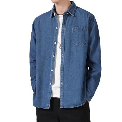 China Anti-pilling men's coat cardigan tops loose men's fashion casual men's shirt jacket men's spring and autumn denim coat for sale