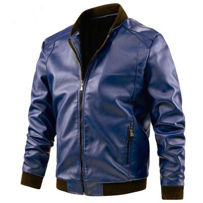 China M-8XL QUICK DRY Mens Leather Trim Jackets Wholesale Zipper Lapel Neck Coated Fashion Spring Autumn Varsity Plus Size Bomber Jackets for sale