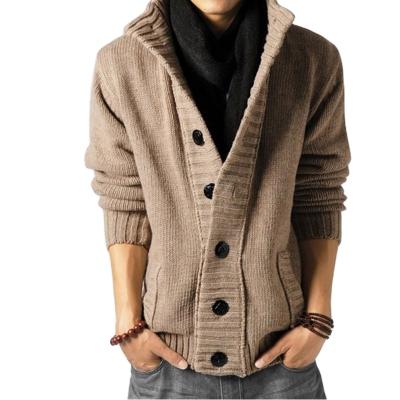 China Anti-wrinkle 2022 Korean autumn spring version sweater men stand collar cardigan autumn coat men's thick knitwear clothing for sale