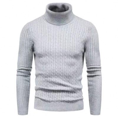 China Wholesale Fashionable Warm Soft Winter High Neck Sweater Anti-Wrinkle Cotton Men Crochet Long Sleeve Knit Mens Turtle Neck Knitwear for sale