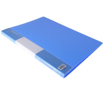 China A4 eco-friendly pp display book for office school 10 to 100 pp transparent soft pockets folder and clear a4 book for sale