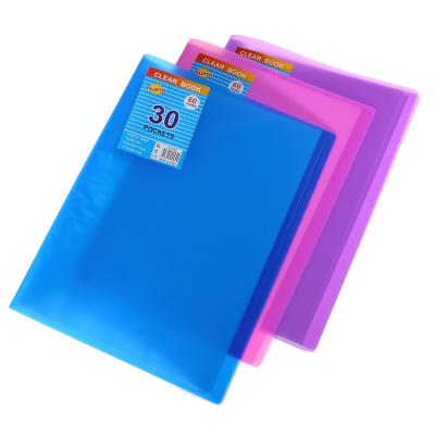 China Desktop a4 size presentation folder pp folder eco-friendly transparent colorful plastic folder display popular durable clear plastic book for sale