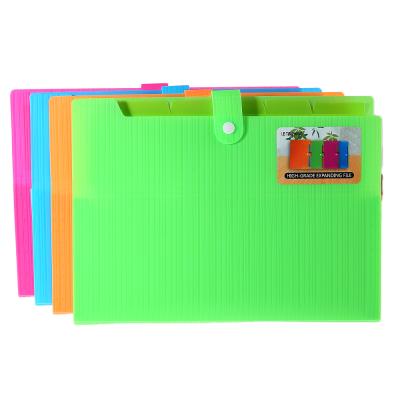 China Waterproof Plastic Expanding A4 Folder With Handle Accordion Folder Expanding File Organizer for sale