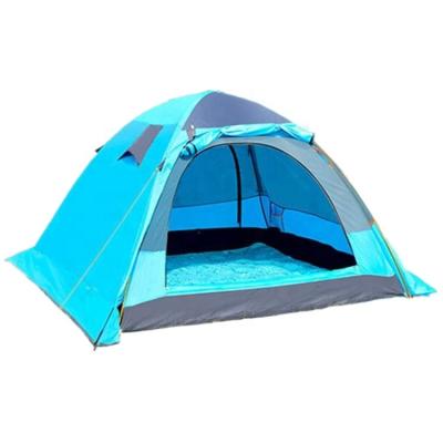 China Diagonal Tying Type Hot Sale Double Layers 4-5 Person Camping Tent For Family for sale