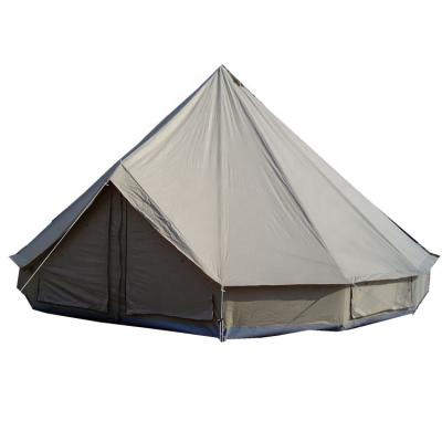 China Mongolia Yurt Family Steel Bell Tent Up To 10 Person A+Quality Waterproof Canvas Tent for sale