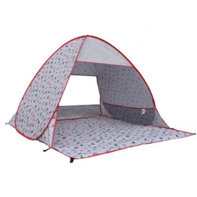 China New Arrival Diagonal Bracing Type Printing Pop Up Sun Shelter Beach Tent For Fishing for sale