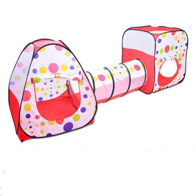 China Toy Factory Price Soft 3 Piece Children Playing Indoor Tunnel Tent for sale