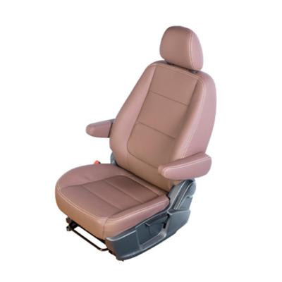 China High Quality Brown RV Seat PU Car Seat Comfortable Rotation With Height Adjustment for sale