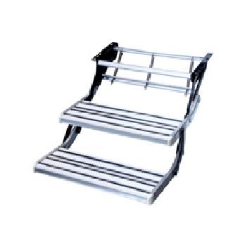 China Manual Aluminum Folding Ladders Double Caravan Step for sale