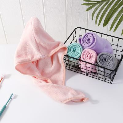 China Adult Quick Head Towel Cap Women's Other Hair Drying Hair Dryer Shower Hair Towel Cap Adult Quick Bow Head 5 Colors Moisture 5 Colors Bathroom Accessory 25x60cm for sale