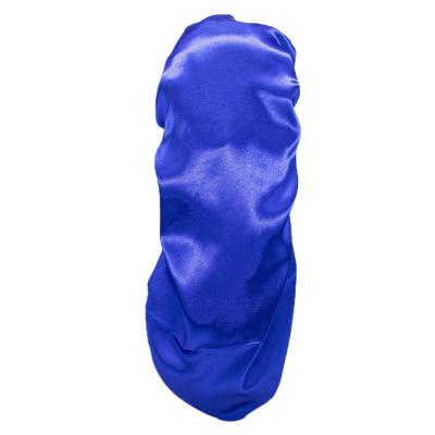 China New viable hot-selling long tube women's long tail amazon long tail plain elastic satin hair care cap for sale