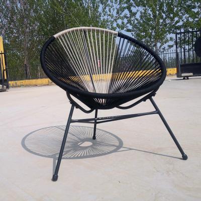 China Eco-freindly Eco-freindly Bistros Leisure Chair Reproduction Rope String Egg Chair Patio Garden Acapulco Causal Chair for sale