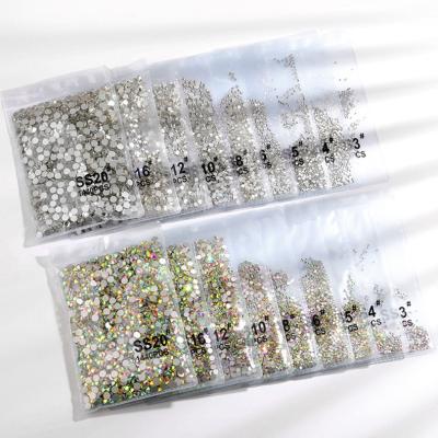 China Finger Nail Art Manicure Jewelry Multi-size Nail Glass Rhinestones For Nail Art Decorations Pendants Parting Rhinestone Crystal Set for sale