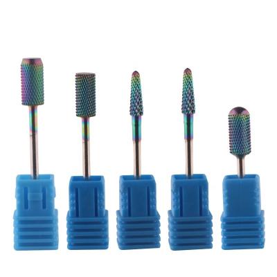 China High Quality Stainless Steel Taper Nail Diamond Cone Nail Drill Bit Flat Drill Bit Kit for sale