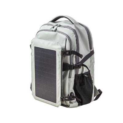 China 2022 China new environmental protection material solar backpack daily life polyester hot selling USB solar backpack good price for sale