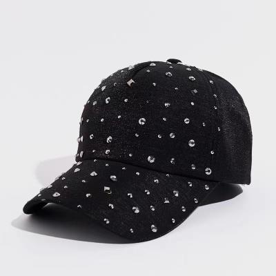 China 2022 new fashion rhinestone JOINT baseball hats for women, custom made baseball cap, baseball caps wholesale for sale