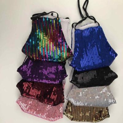 China Festival decor 2020 women fashion bling face mask, glitter masks for party decoration for sale