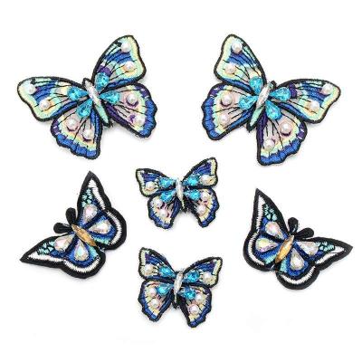 China 2019 New Design 3D Handmade Butterfly Embroidery Patch , Custom Embroidered Patches for sale