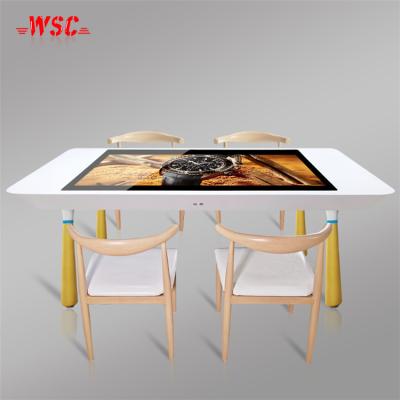 China New Design Indoor Interactive Touch Screen Table Waterproof Smart Table For Conference / Restaurant / Cafe Smart Table for sale