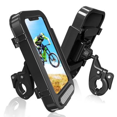 China Adjustable Universal GPS phone Case Bicycle & Motorcycle stand Waterproof Bike Phone bag mount bike Smart Phone holder for sale