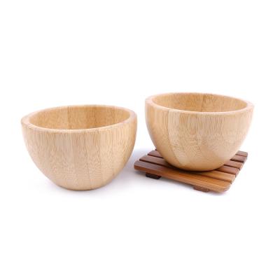 China Ecology Disposable Bamboo Bowl Disposable Bamboo Bowl Natural Living Bamboo Salad Bowl for sale