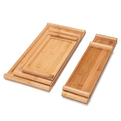 China Hotel Home Restaurant Food Tray Tea Tray Polygon Bamboo Trays for sale