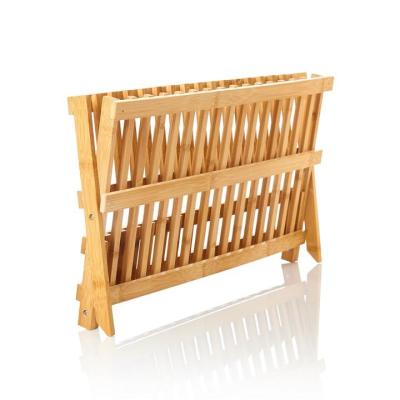 China Large Volume Environmental Protection Folding Dish Viable Bamboo Sink Dish Rack Drying Hang Washable Rack Dish Rack for sale