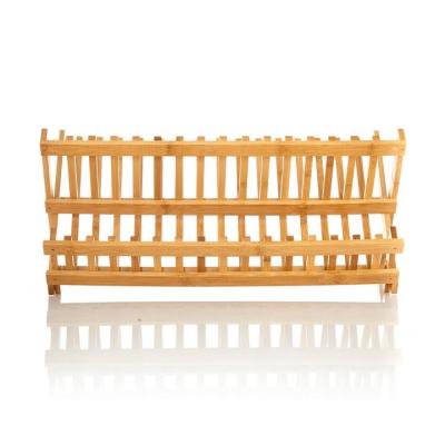 China Sustainable Eco Friendly Bamboo Dish Rack Different Size Dish Drainer Bowl Stand Degradable for sale