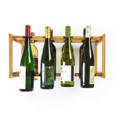 China Mori Style Wine Cellar Bamboo Rack Viable Popular Wooden Wine Rack Glass Rack for sale