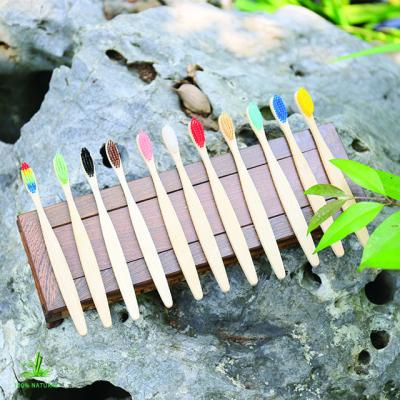 China Battery Operated Disposable Bamboo Toothbrush Wholesale Wooden Toothbrush for sale