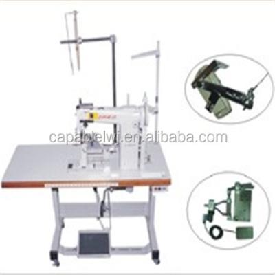 China Can sew and bind the headband and hat crown mail industrial high bed sewing machine at the same time to the cutter for sale