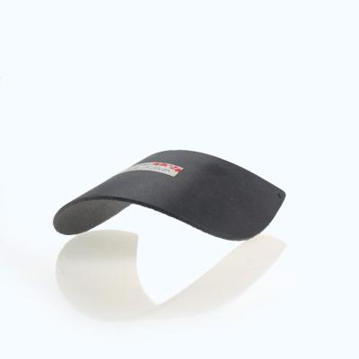 China Character Curving Plastic Visor / Flat Plastic Visor For Hats In Black / White Color for sale