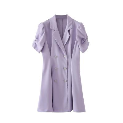 China 2022 Summer New Breathable Purple Design Lady Casual Women Blazer Formal Dress for sale