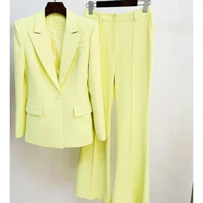 China 2022 New Arrivals High-end Breathable Outfits Two Piece Women's Clothing Pants Blazer Sets For Women for sale