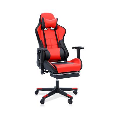 China Ergonomic High Light RGB Light Gamer Chair Adjustable Armrest Workstation PC Gaming Leather Extended Back Chair for sale