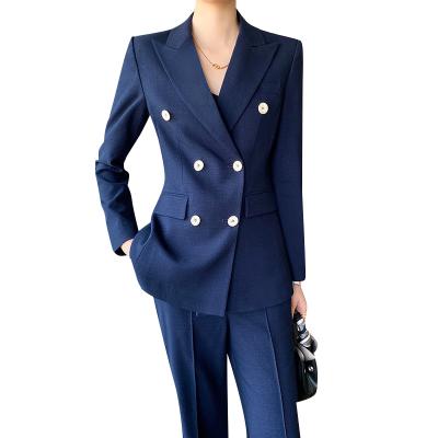 China Anti-pilling autumn suit set high-end Korean temperament 2021 fashion women's leisure professional British style big brand suit spring and Au for sale