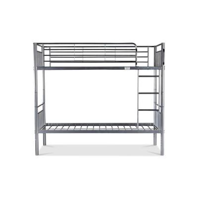 China Heavy Duty Storage 2 Row Metal Dormitory Metal Bunk Bed Frame Factory Price Double Row Steel Pipe Bunk Bed for sale