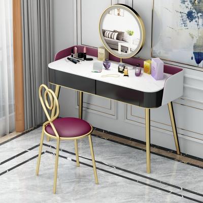 China Dresser with mirror light piano luxury marble dressing table mirror Nordic minimalist post-modern dresser for sale