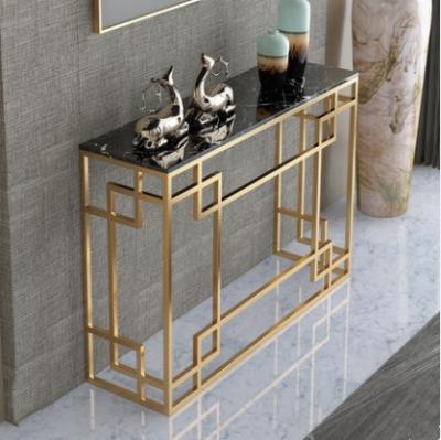 China (Other) new design adjustable morden hallway corner console table living room luxury marble decorative console table for sale