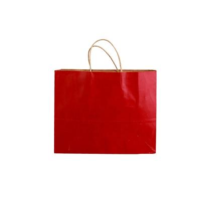 China Package Printing Factory Wholesale Eco Friendly Colorful Kraft Paper Gift Christmas Paper Shopping Bags for sale