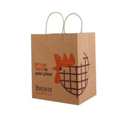 China Package Printing Thick Kraft Paper Package Recyclable Custom Printed Cheap Paper Carrier Bags for sale