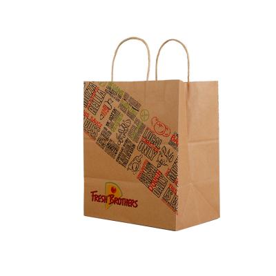 China Package Printing Personalized Kraft Paper Gift Packing Custom Printing Bags With Handles And Logo for sale