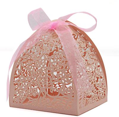 China Repurposed Materials Rose Candy Bridal Shower Birthday Party Wedding Gift Boxes for sale