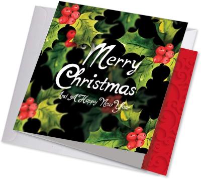 China Gift.Shopping.Food.Candy. Farming Christmas Card Holder Christmas Tag Card Set Custom Greeting Paper Card for sale